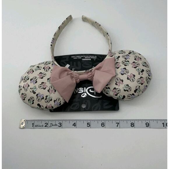 🔥Disney Parks Mickey Minnie Ears SATIN & Leather-Like Head Bow Headband 🔥 - Picture 3 of 4